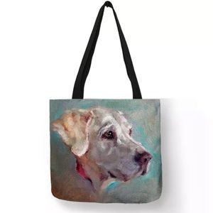 Eco-Friendly Yellow Labrador Retriever Folding Tote Bag